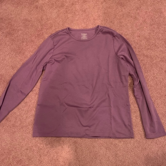 LL Bean Purple Long Sleeve Top size M